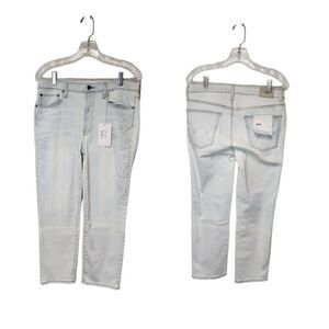 Edwin Maddox Cropped Slim Jeans Light Blue Size 30